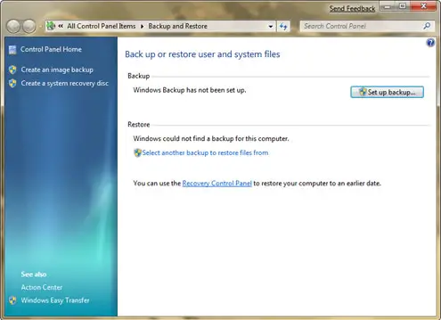Соблюдение авторских прав. Windows 7 Backup and Restore. Связь с авторами