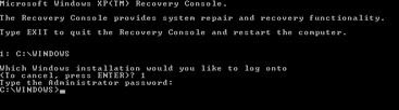 Windows XP Recovery Console